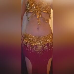 Coin Bellydance Bra Belt plus Skirt